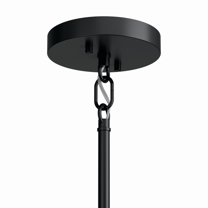 Kichler 52716BK Four Light Chandelier/Semi Flush Mount, Black (3)