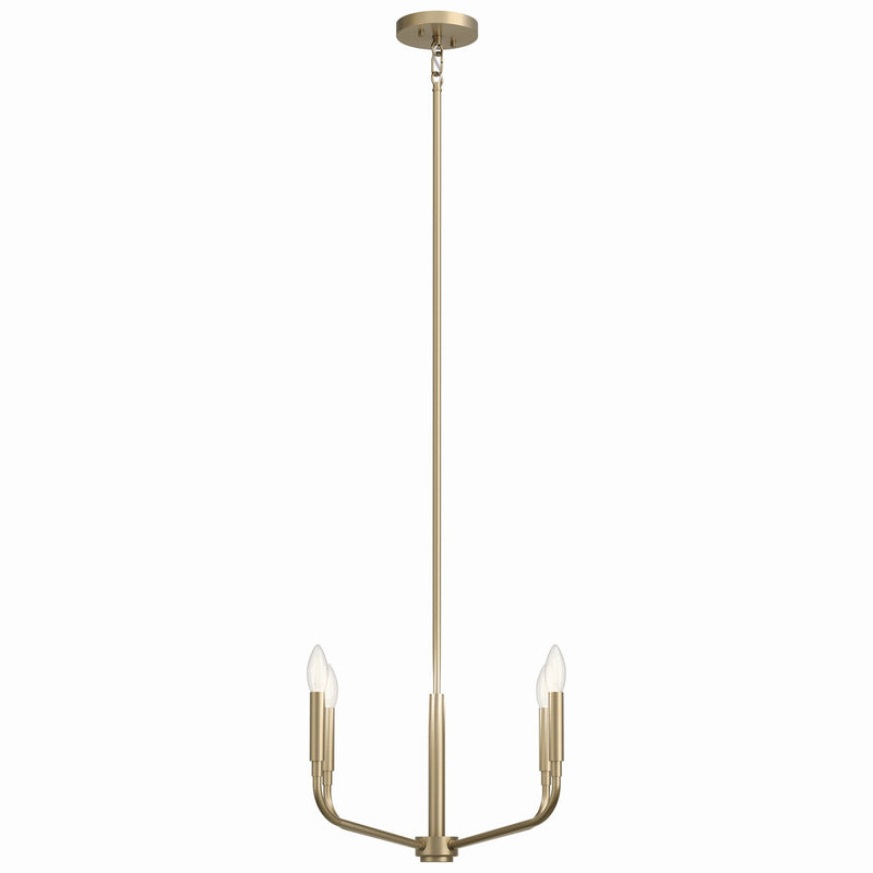 Kichler 52716CPZ Four Light Chandelier/Semi Flush Mount, Champagne Bronze (2)