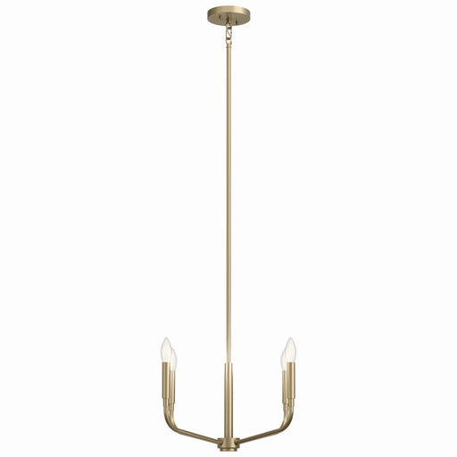 Kichler 52716CPZ Four Light Chandelier/Semi Flush Mount, Champagne Bronze (2)