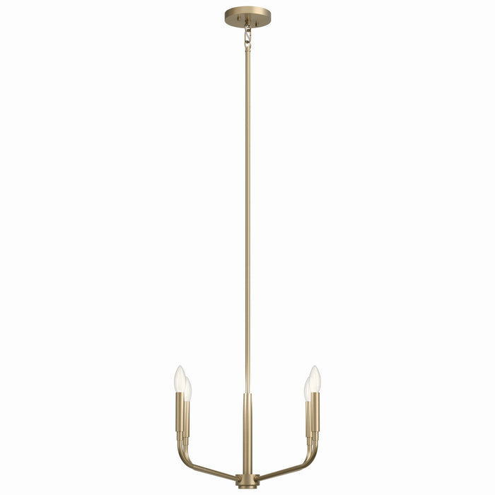 Kichler 52716CPZ Four Light Chandelier/Semi Flush Mount, Champagne Bronze (2)