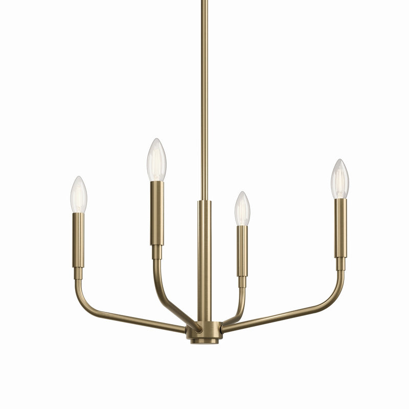 Kichler 52716CPZ Four Light Chandelier/Semi Flush Mount, Champagne Bronze (3)