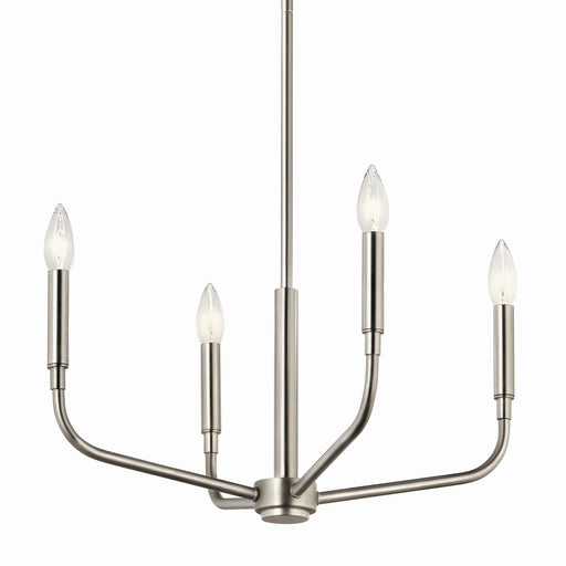 Kichler 52716NI Four Light Chandelier/Semi Flush Mount, Brushed Nickel (2)