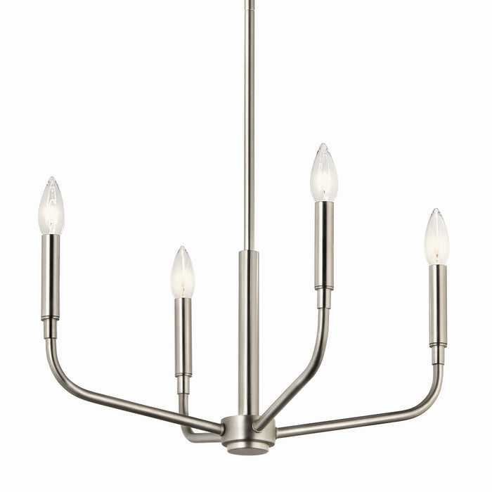 Kichler 52716NI Four Light Chandelier/Semi Flush Mount, Brushed Nickel (2)