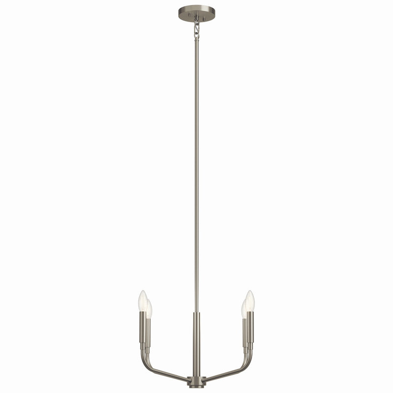 Kichler 52716NI Four Light Chandelier/Semi Flush Mount, Brushed Nickel (4)