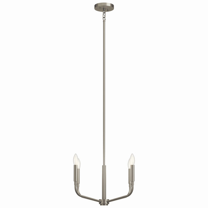 Kichler 52716NI Four Light Chandelier/Semi Flush Mount, Brushed Nickel (4)