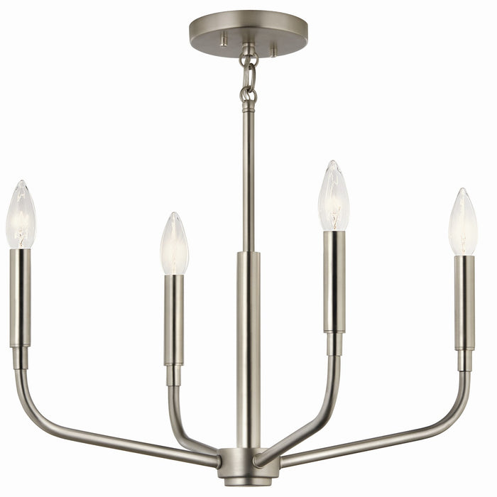 Kichler 52716NI Four Light Chandelier/Semi Flush Mount, Brushed Nickel (5)