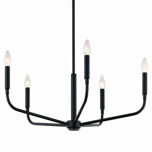 Kichler 52717BK Five Light Chandelier, Black (2)