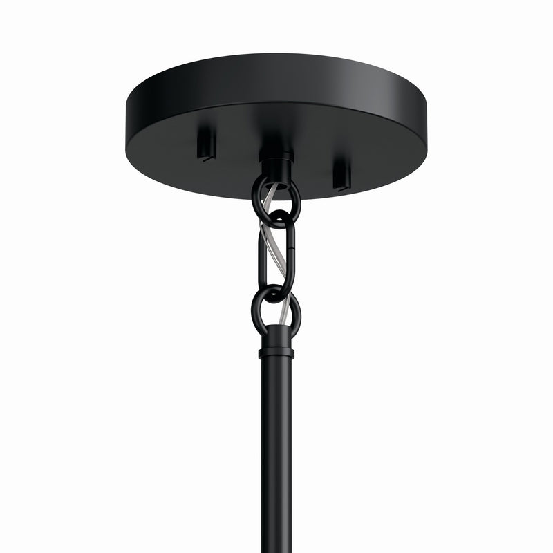 Kichler 52717BK Five Light Chandelier, Black (3)
