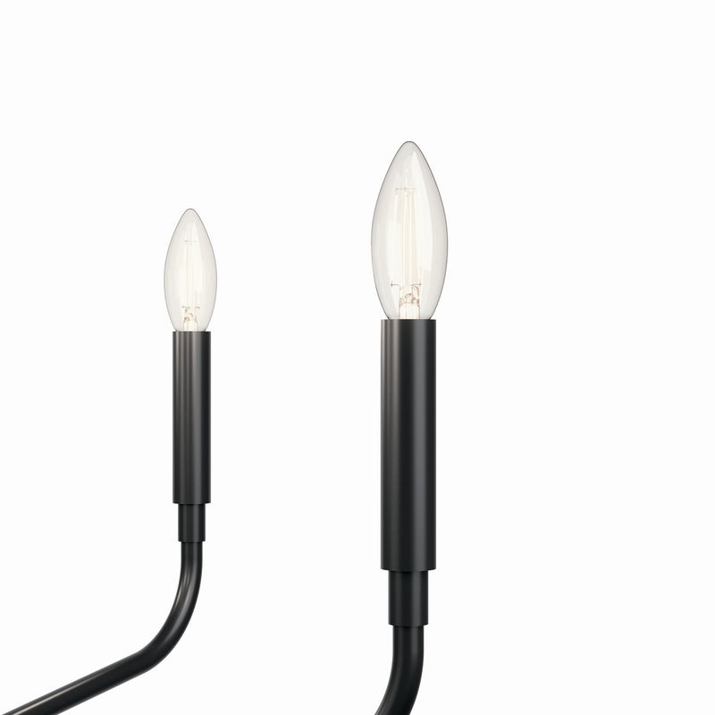 Kichler 52717BK Five Light Chandelier, Black (5)