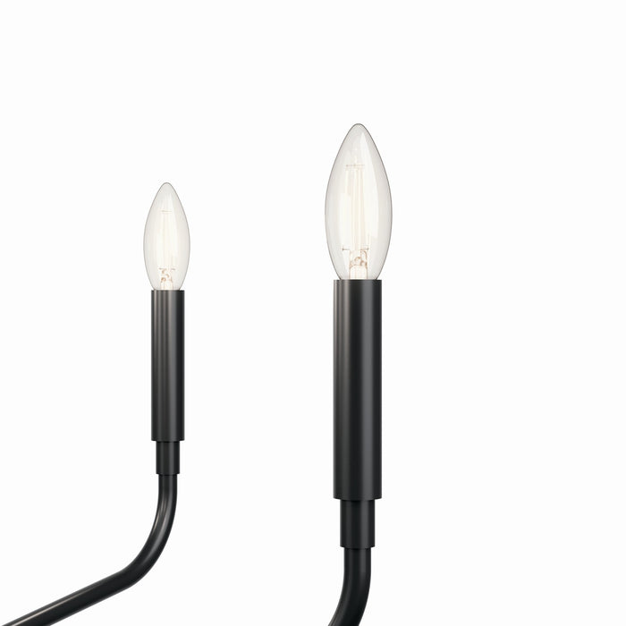 Kichler 52717BK Five Light Chandelier, Black (5)