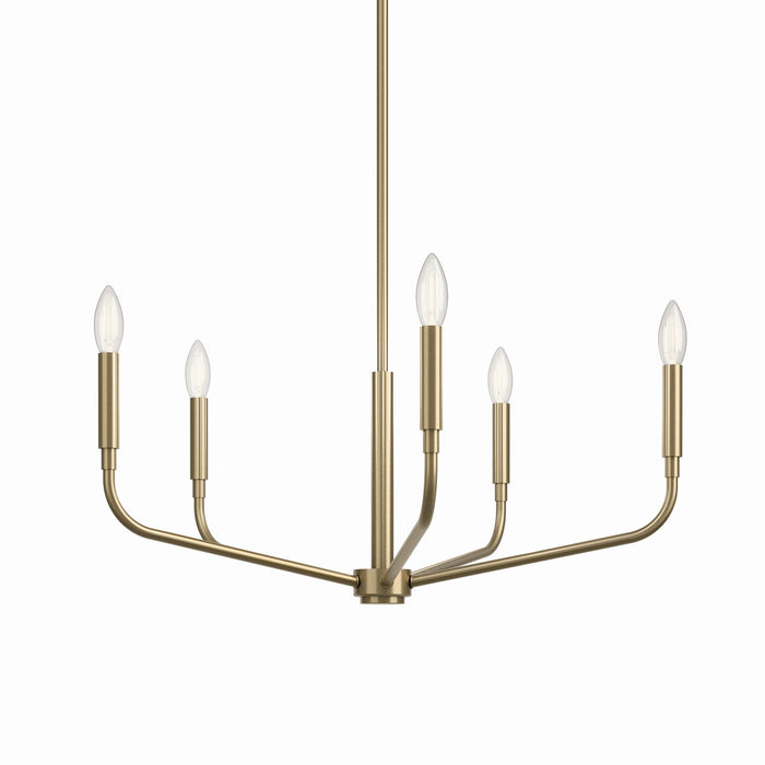 Kichler 52717CPZ Five Light Chandelier, Champagne Bronze (2)