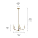 Kichler 52717CPZ Five Light Chandelier, Champagne Bronze (6)