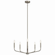 Kichler 52717NI Five Light Chandelier, Brushed Nickel (4)