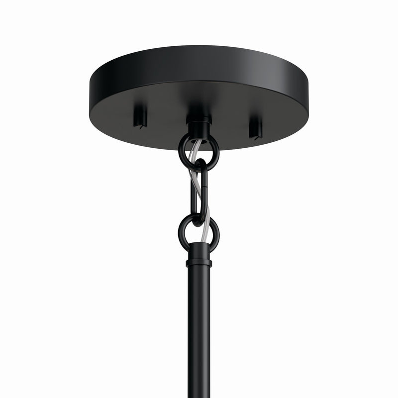 Kichler 52718BK Six Light Chandelier, Black (3)