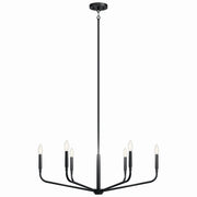 Kichler 52718BK Six Light Chandelier, Black (4)