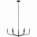 Kichler 52718BK Six Light Chandelier, Black (4)