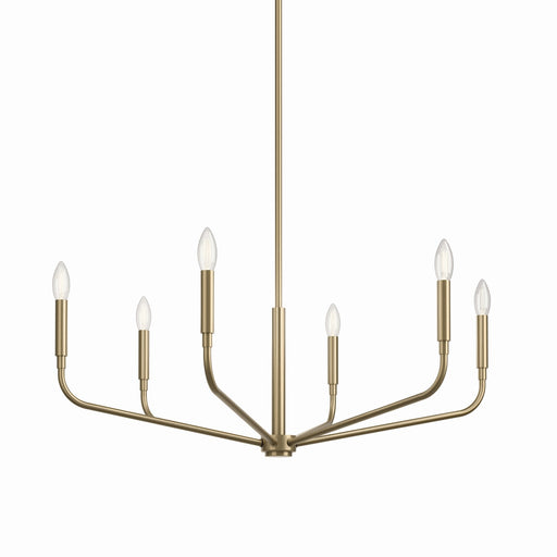 Kichler 52718CPZ Six Light Chandelier, Champagne Bronze (2)