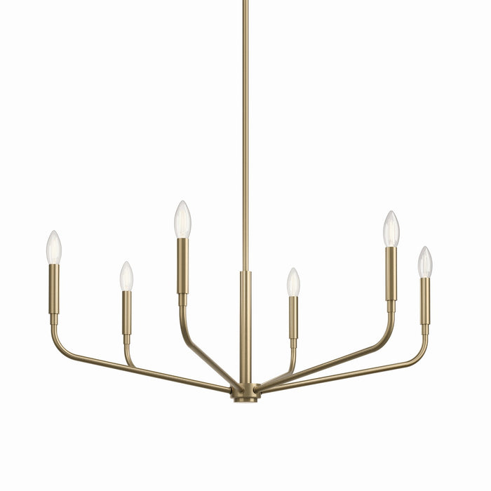 Kichler 52718CPZ Six Light Chandelier, Champagne Bronze (2)