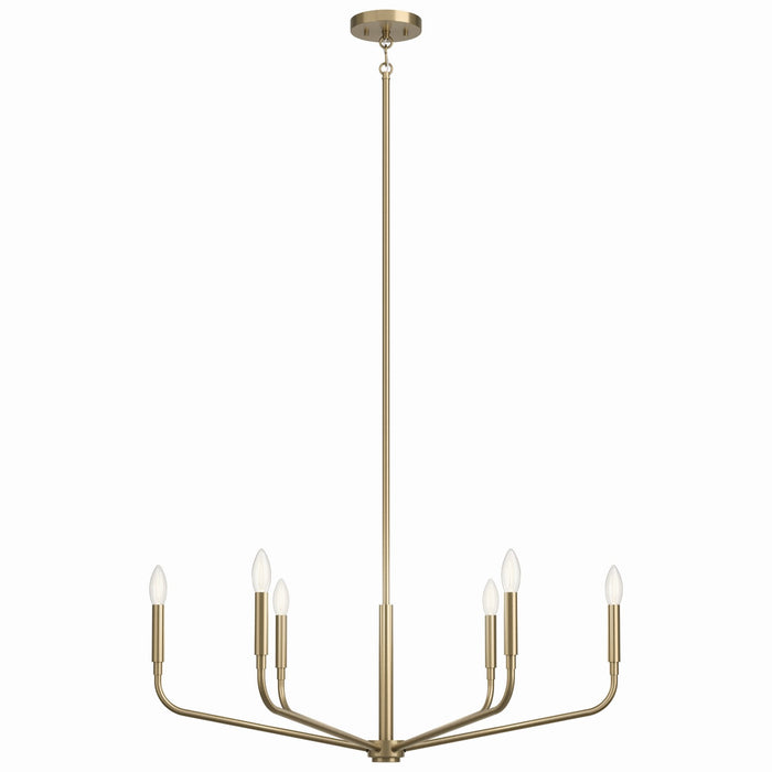 Kichler 52718CPZ Six Light Chandelier, Champagne Bronze (4)
