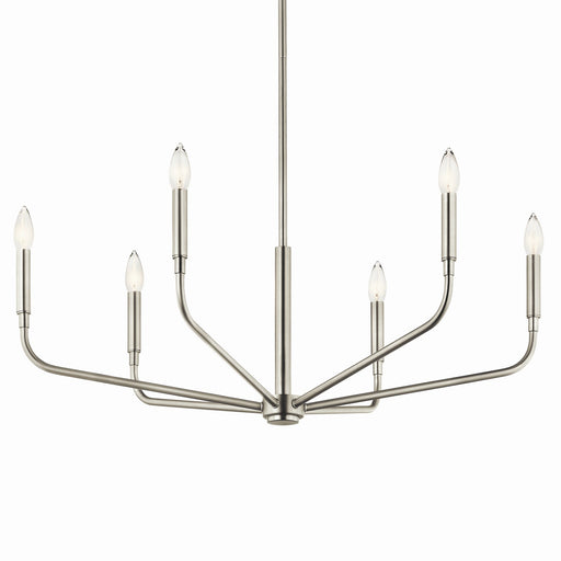Kichler 52718NI Six Light Chandelier, Brushed Nickel (2)