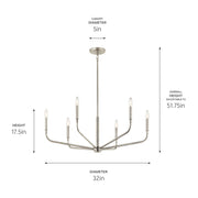 Kichler 52718NI Six Light Chandelier, Brushed Nickel (5)