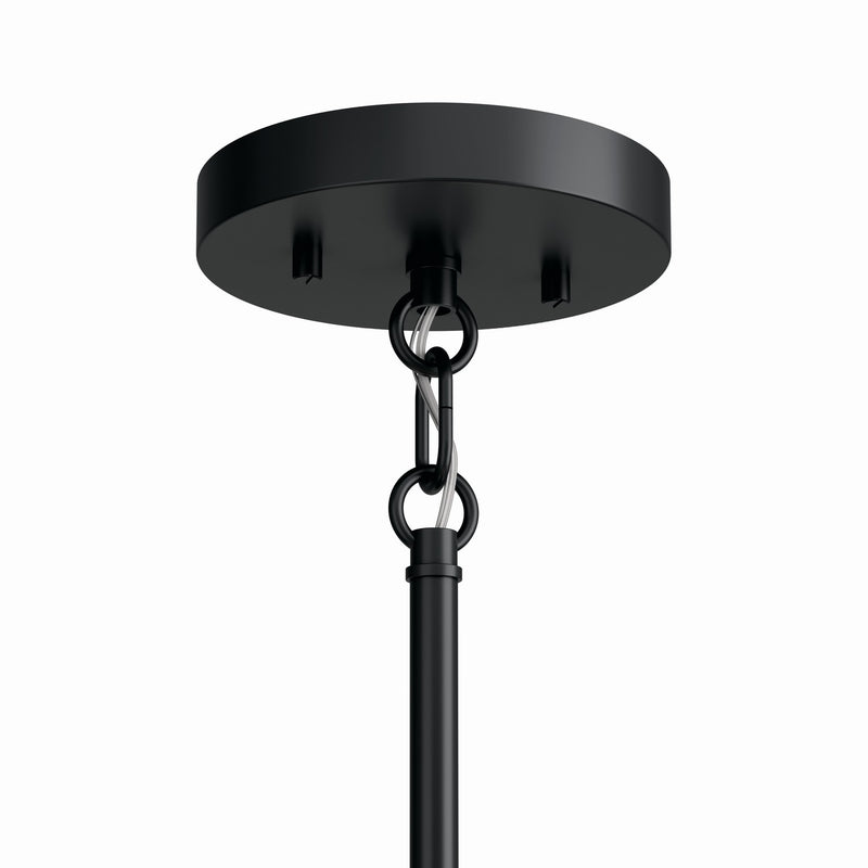 Kichler 52719BK Six Light Chandelier, Black (3)