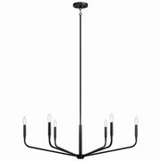 Kichler 52719BK Six Light Chandelier, Black (4)
