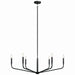 Kichler 52719BK Six Light Chandelier, Black (4)