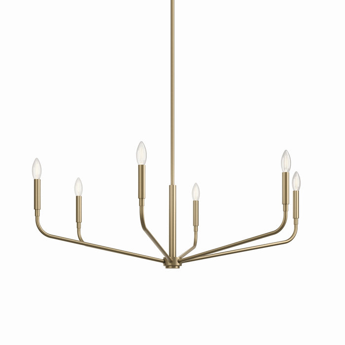 Kichler 52719CPZ Six Light Chandelier, Champagne Bronze (2)
