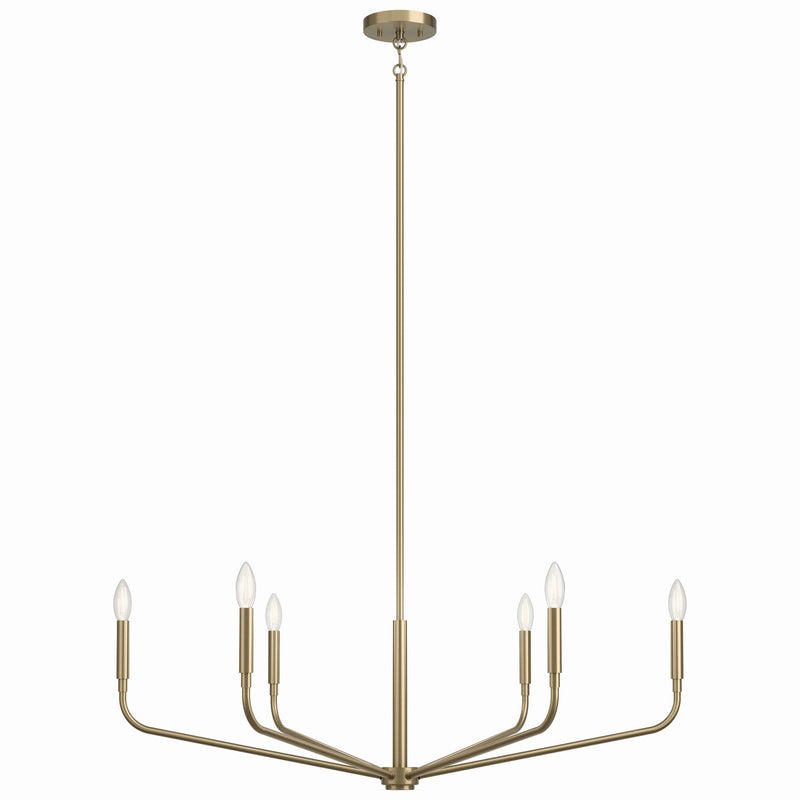 Kichler 52719CPZ Six Light Chandelier, Champagne Bronze (4)