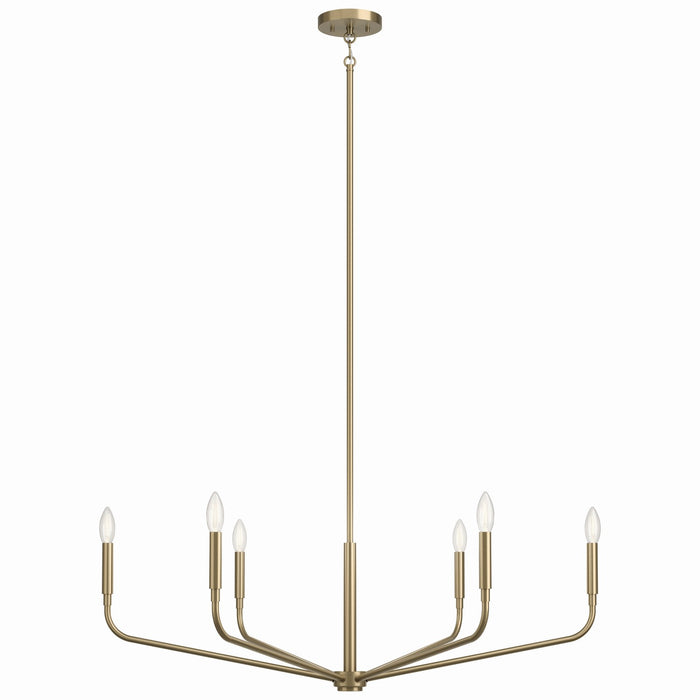 Kichler 52719CPZ Six Light Chandelier, Champagne Bronze (4)