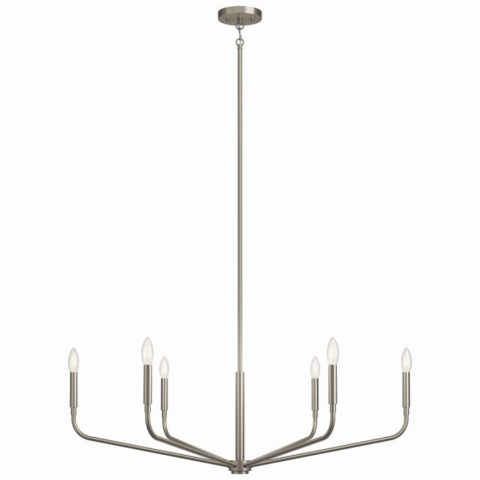 Kichler 52719NI Six Light Chandelier, Brushed Nickel (4)