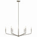 Kichler 52719NI Six Light Chandelier, Brushed Nickel (4)