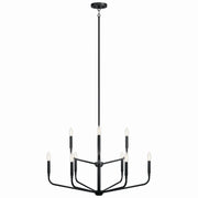 Kichler 52720BK Nine Light Chandelier, Black (2)