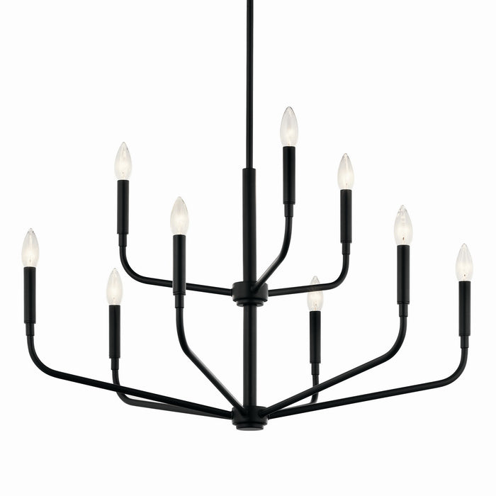 Kichler 52720BK Nine Light Chandelier, Black (3)