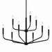 Kichler 52720BK Nine Light Chandelier, Black (3)