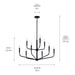 Kichler 52720BK Nine Light Chandelier, Black (5)