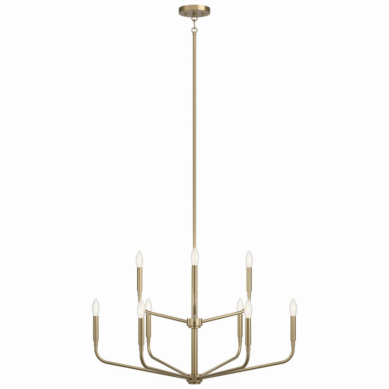 Kichler 52720CPZ Nine Light Chandelier, Champagne Bronze (2)