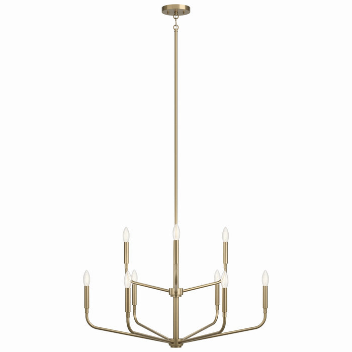 Kichler 52720CPZ Nine Light Chandelier, Champagne Bronze (2)