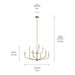 Kichler 52720CPZ Nine Light Chandelier, Champagne Bronze (5)