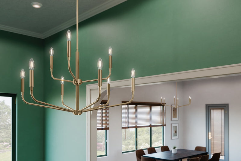 Kichler 52720CPZ Nine Light Chandelier, Champagne Bronze (6)