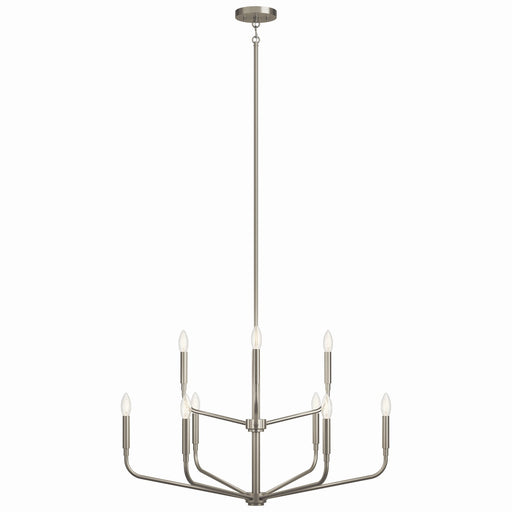 Kichler 52720NI Nine Light Chandelier, Brushed Nickel (2)