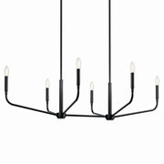 Kichler 52721BK Six Light Linear Chandelier, Black (3)
