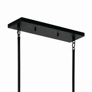 Kichler 52721BK Six Light Linear Chandelier, Black (4)