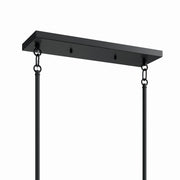 Kichler 52721BK Six Light Linear Chandelier, Black (5)