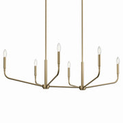 Kichler 52721CPZ Six Light Linear Chandelier, Champagne Bronze (3)