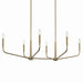 Kichler 52721CPZ Six Light Linear Chandelier, Champagne Bronze (3)