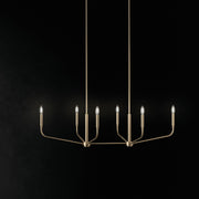Kichler 52721CPZ Six Light Linear Chandelier, Champagne Bronze (6)