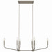 Kichler 52721NI Six Light Linear Chandelier, Brushed Nickel (2)