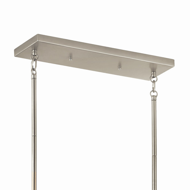 Kichler 52721NI Six Light Linear Chandelier, Brushed Nickel (5)